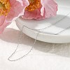 1MM 304 Stainless Steel Cable Chain Necklaces NJEW-T016-15P-3