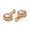 Brass Micro Pave Cubic Zirconia Pendants KK-E068-VC445-3