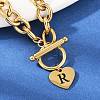 Golden 304 Stainless Steel Charm Bracelets NJEW-K284-01G-R-2