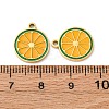 Fruit Seris 304 Stainless Steel Enamel Charms STAS-U060-03G-03-3