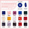 450Pcs 15 Styles Resin Buttons RESI-TA0004-13-4