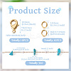3m Natural Synthetic Turquoise Chips & ABS Plastic Imitation Pearl Beaded Chains Necklace Making Kits CHC-TA0001-30C-3