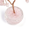 Natural Rose Quartz Chips Tree of Life Decorations DJEW-B013-01F-3