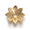 Brass Micro Pave Cubic Zirconia Bead Caps LS-ZIRC-E158-12G-2