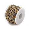 304 Stainless Steel Textured Oval Link Chains CHS-R020-01GP-01-3
