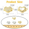 4Pcs 4 Style Brass Micro Pave Clear Cubic Zirconia Box Clasps KK-CJ0003-35-2