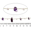 Handmade Natural Amethyst Chip Beaded Chains CHC-F020-02G-06-2
