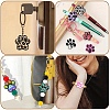 14Pcs 14 Styles Dog Paw Print Food Grade Eco-Friendly Silicone Beads SIL-YW0002-02-6