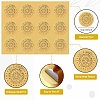 34 Sheets Self Adhesive Gold Foil Embossed Stickers DIY-WH0509-084-3