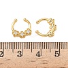Brass Pave Clear Cubic Zirconia Circular/Horseshoe Barbell Nose Rings EJEW-D337-18D-G-5