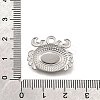 304 Stainless Steel Pave Natural White Shell Pendants STAS-C122-21B-02P-3
