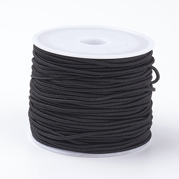 Elastic Cords, Stretchy String, for Bracelets, Necklaces, Jewelry Making, Black, 1mm, about 19.68~21.87 yards(18~20m)/roll