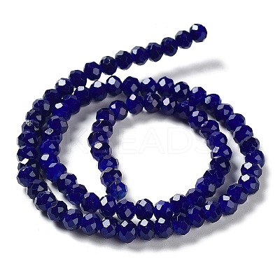Baking Paint Imitation Jade Glass Bead Strands X-DGLA-A034-J8MM-A33-1