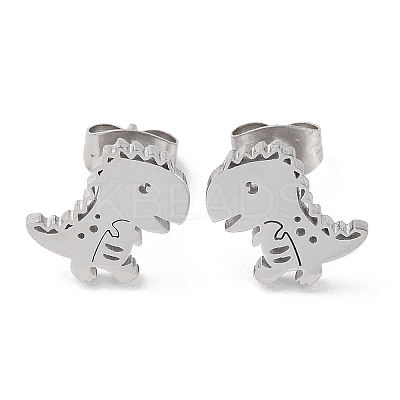 Non-Tarnish 304 Stainless Steel Stud Earrings EJEW-B022-06P-1