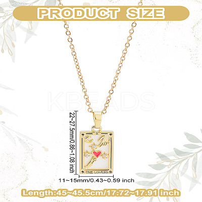 Brass with Cubic Zirconia Pendants Necklaces NJEW-LP0001-45A-G-1