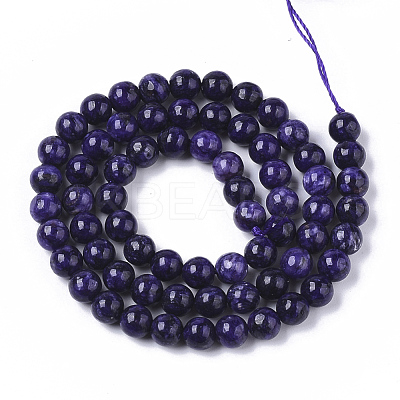 Natural Charoite Beads Strands G-S150-57-6mm-1