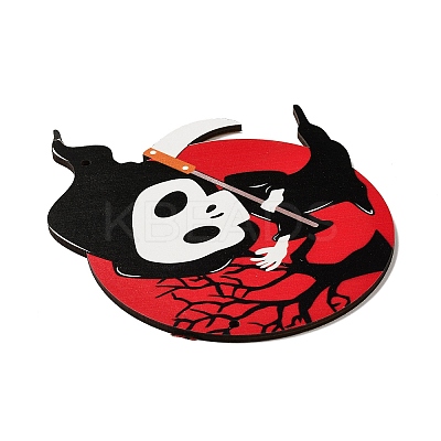 Single Face Printed Wood Big Pendants WOOD-I010-09A-1