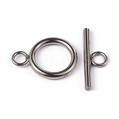 Tarnish Resistant 304 Stainless Steel Toggle Clasps STAS-G130-39P-1