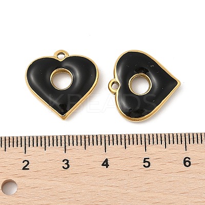 304 Stainless Steel Enamel Pendants STAS-P380-06G-01-1