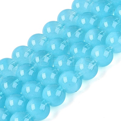 Transparent Glass Imitation Cat Eye Beads Strands GLAA-Q110-01C-06-1