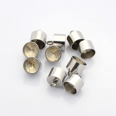 Tarnish Resistant 304 Stainless Steel Cord Ends STAS-N034-02-1
