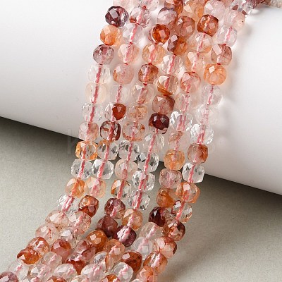 Natural Hematoid Quartz/Ferruginous Quartz Beads Strands GG-CBAE031-B01-1