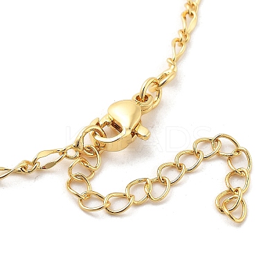 Flat Round with Virgin Mary Brass Micro Pave Cubic Zirconia Pendant Necklaces NJEW-S385-03A-G-1