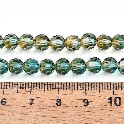 Baking Paint Transparent Glass Beads X1-DGLA-A035-T6mm-A08-1