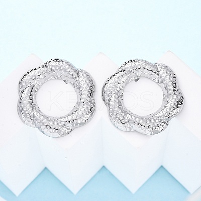 304 Stainless Steel Stud Earrings for Women LS-EJEW-K306-05P-1