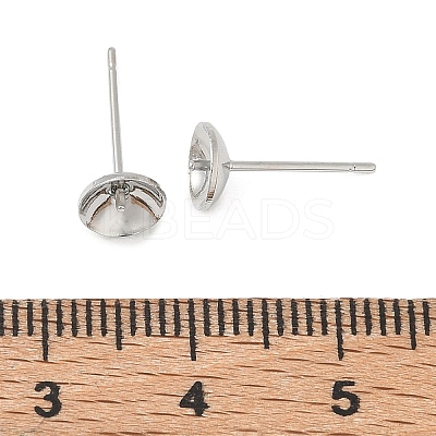 Brass Stud Earring Findings KK-A300-29B-P-1