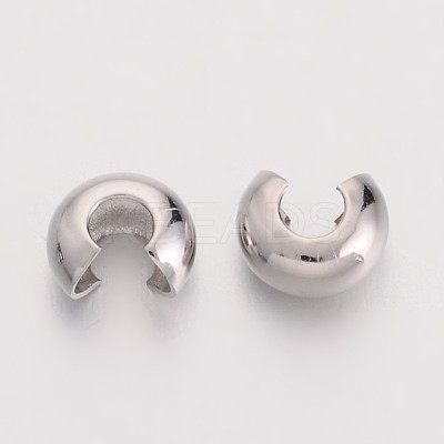 Brass Crimp Beads Covers X-EC266-1
