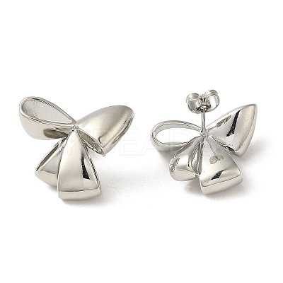 Brass Stud Earrings EJEW-D109-06P-1