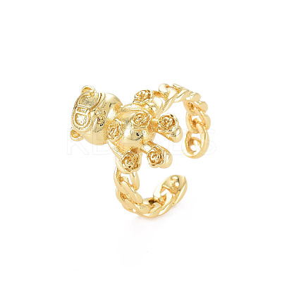Brass Cuff Rings RJEW-S045-142-1