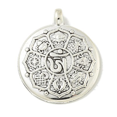 Tibetan Style Alloy Pendants FIND-U015-42AS-1