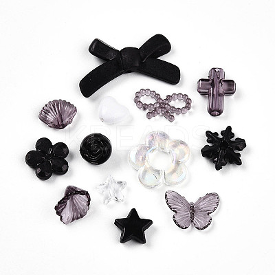 Transparent & Opaque Acrylic Beads TACR-T028-26A-1