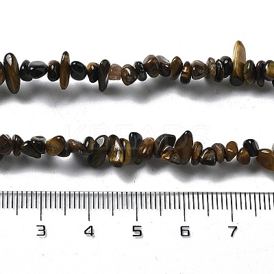 Natural Supper 7 Rutilated Quartz Chip Beaded Necklaces for Men Women NJEW-G159-01X-1