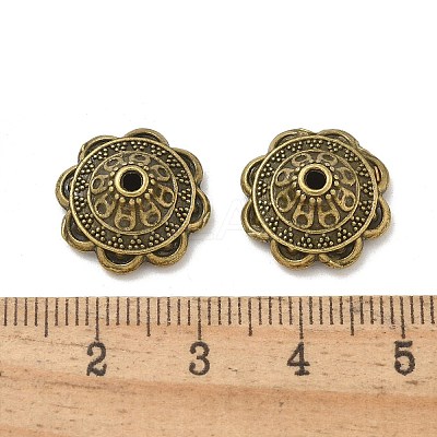 Tibetan Style Alloy Bead Caps TIBE-P003-81A-AB-1