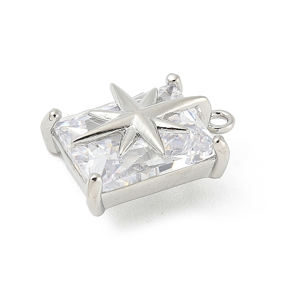 Brass Micro Pave Cubic Zirconia Pendants KK-M326-21P-1