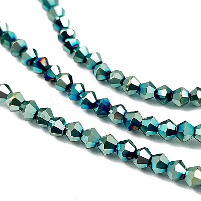 Transparent Electroplate Glass Beads Strands X-EGLA-A039-T3mm-UA06-1