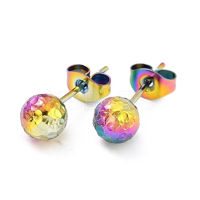 Ion Plating(IP) 304 Stainless Steel Stud Earring Findings STAS-I183-09A-M-1