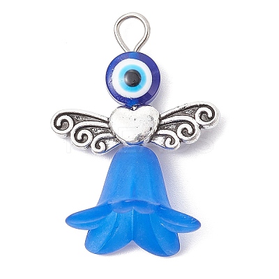 Frosted Acrylic Beads Pendant PALLOY-JF02383-1