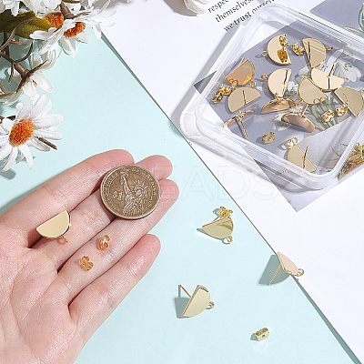 20Pcs Brass Stud Earring Findings KK-BBC0027-55-1