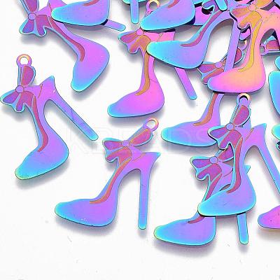 Ion Plating(IP) 304 Stainless Steel Stilettos Filigree Pendants STAS-R102-03-1