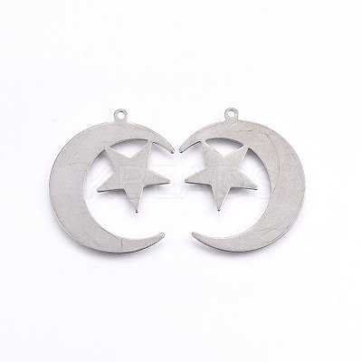 Non-Tarnish 201 Stainless Steel Pendants X-STAS-E438-60P-1