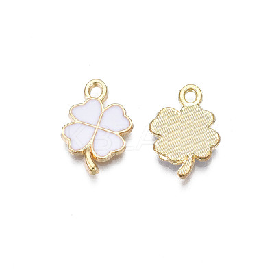 Rack Plating Alloy Enamel Pendants ENAM-N055-088-04LG-1