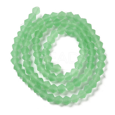 Imitate Austrian Crystal Frosted Glass Beads Strands EGLA-A039-T4mm-MD24-1