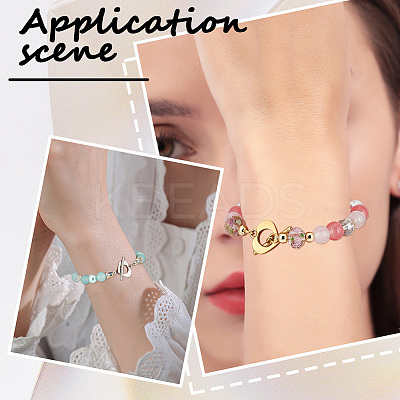 10 Sets 2 Colors 304 Stainless Steel Toggle Clasps STAS-BBC0006-81-1
