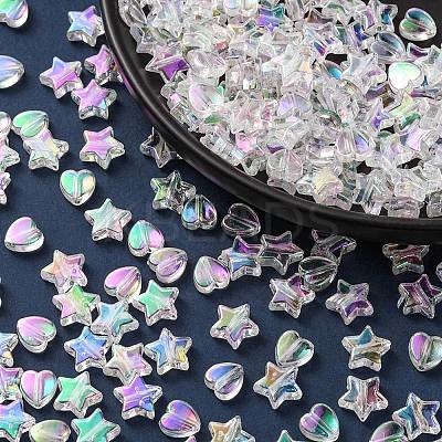 30OPcs 2 Style Eco-Friendly Transparent Acrylic Beads TACR-YW0001-71-1