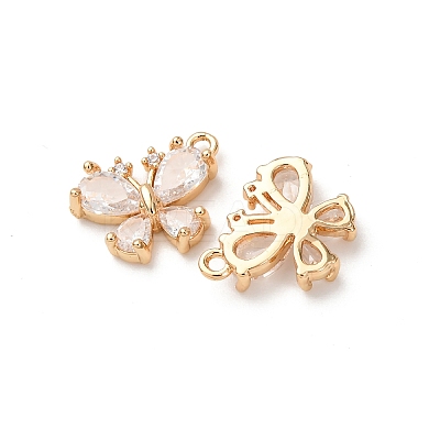Brass with Cubic Zirconia Pendants ZIRC-L105-07G-1