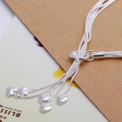 Latest Design Brass Heart Charm Bracelets For Women BJEW-BB12475-1